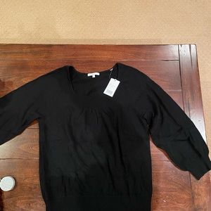 VINCE cashmere 3/4 sleeve black sweater size large